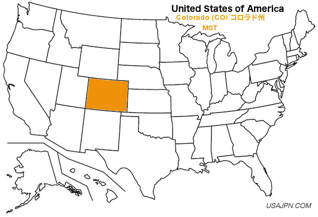 アメリカ合衆国　コロラド州の地図