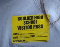Visitor Pass, AP Japanese Boulder High, 2018