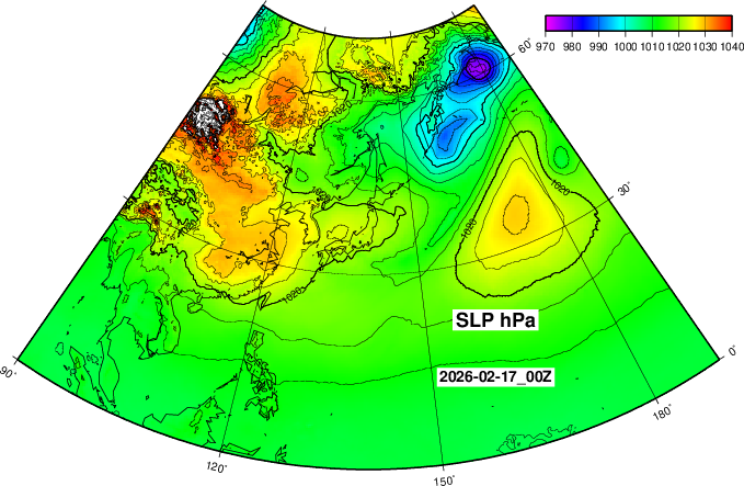 Asia Sea Level Pressure Forecast