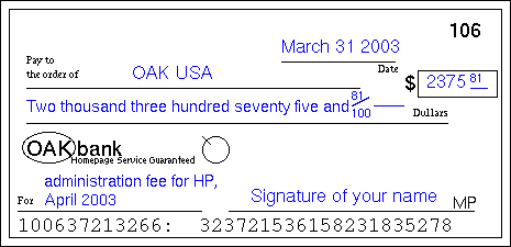 アメリカの小切手の書き方