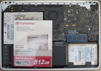 Mac Book MC516 512GB SSD 交換