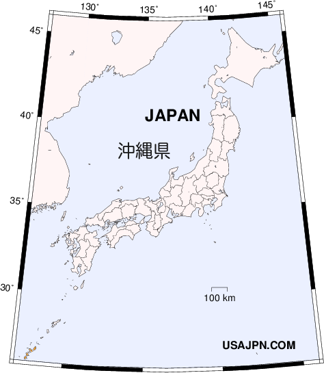 日本地図　沖縄県