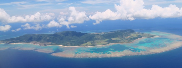 石垣島　飛行機から　