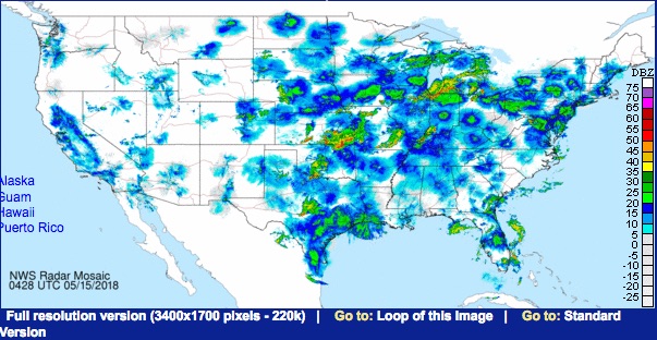 気象レーダー　アメリカ NOAA