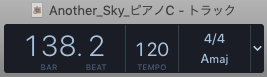 Garage Band Mac 移調　ピアノC譜からアルトサックスEbへ　アナザー･スカイ/Another Sky，葉加瀬太郎