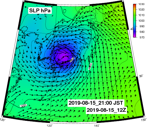 SST 海面温度 と台風