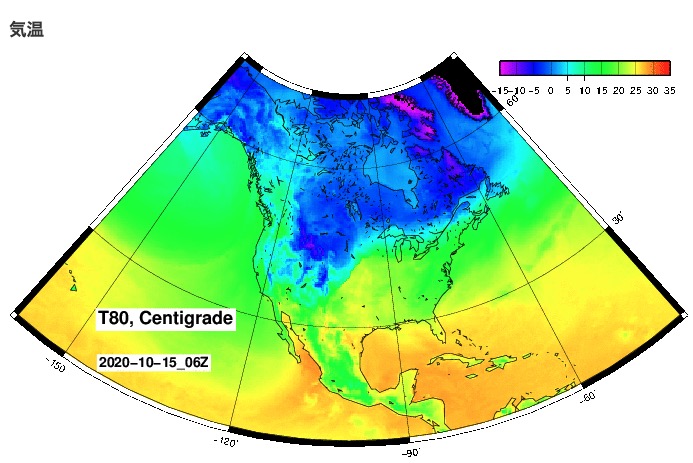 NOAA NCEP GFS 予報マップ