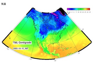 NOAA NCEP GFS 予報マップ