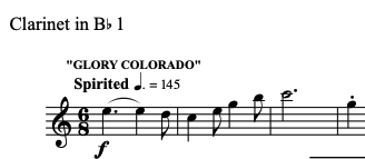 Clarinet Bb  CU Fight Song Sequence