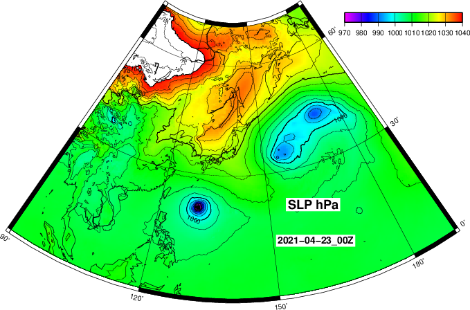 降水予報 気圧予報　台風