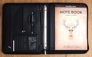 小型のかばんオーガナイザー Portfolio 3ring Binder Document Organizer