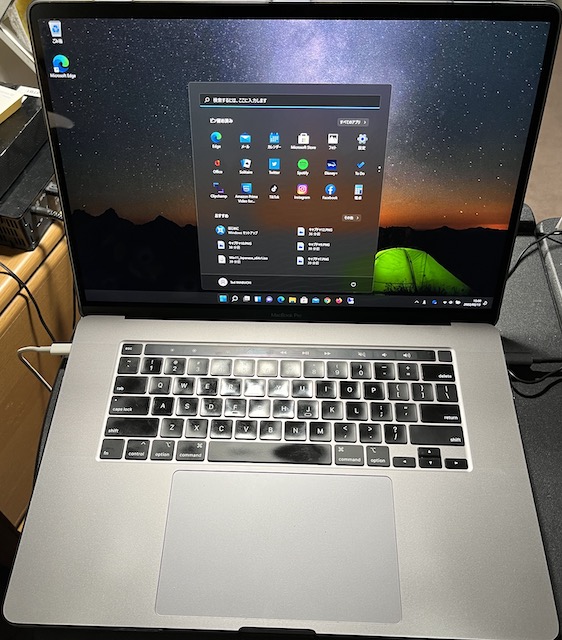 Boot Camp MacBook Pro 2019 で Windows11 を利用する