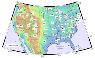 アメリカ州のマップ