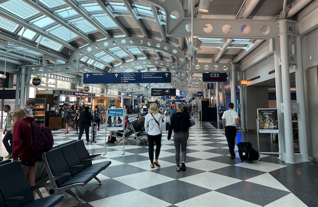 アメリカの空港のゲート