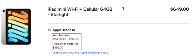 iPad mini Apple の Trade-in 下取り