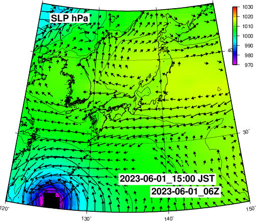 台風２号　NOAA NCEP GFS予報