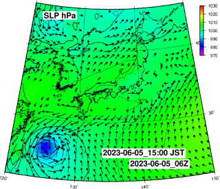 台風２号　NOAA NCEP GFS予報