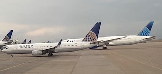 ユナイテッド航空の飛行機