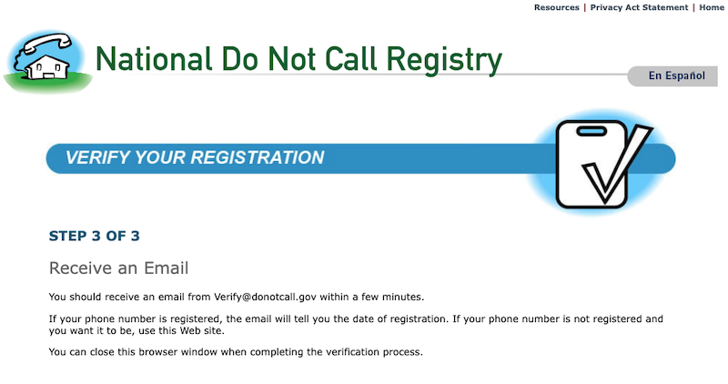 national do not call registry 迷惑電話の防止